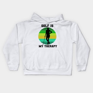 Golf Is My Therapy Kids Hoodie